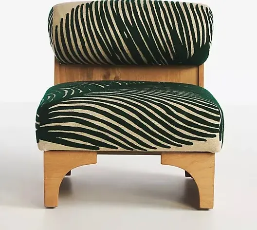 Chaise Belley en tissu vert — chaises