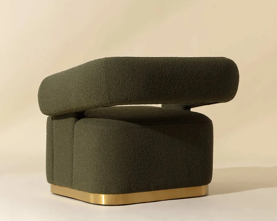 Chaise Belvès en velours, vue 3 sur 4