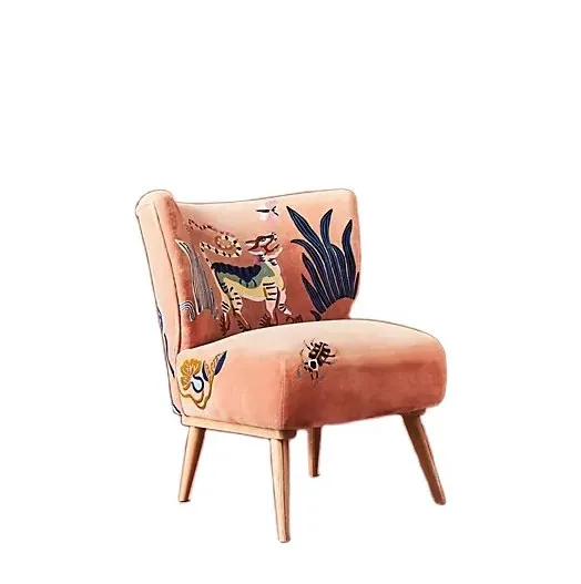 Chaise Bénodet en velours, vue 3 sur 6