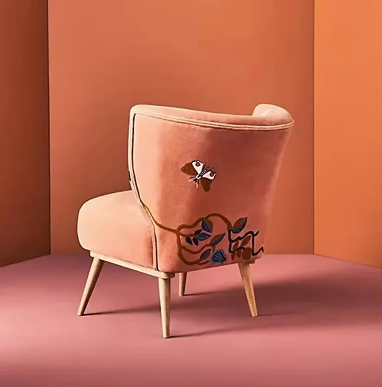 Chaise Bénodet en velours, vue 5 sur 6
