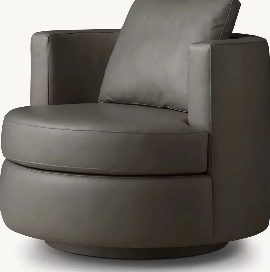 Chaise Bergerac en cuir, vue 3 sur 4