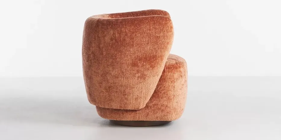 Chaise Béziers en velours, vue 4 sur 5