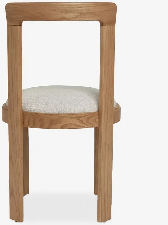 Chaise Briançon en tissu et bois massif, vue 4 sur 6