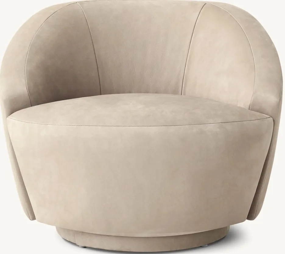 Chaise Chanaz en cuir, vue 2 sur 4
