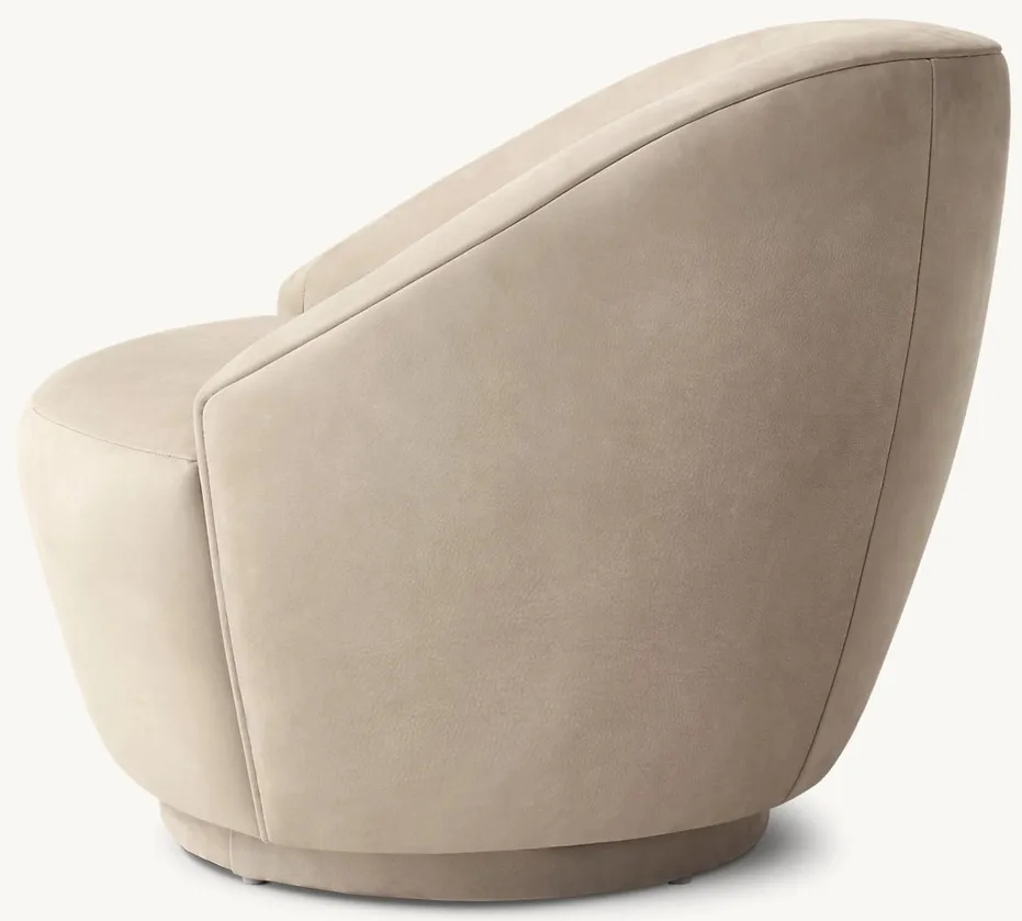 Chaise Chanaz en cuir, vue 3 sur 4
