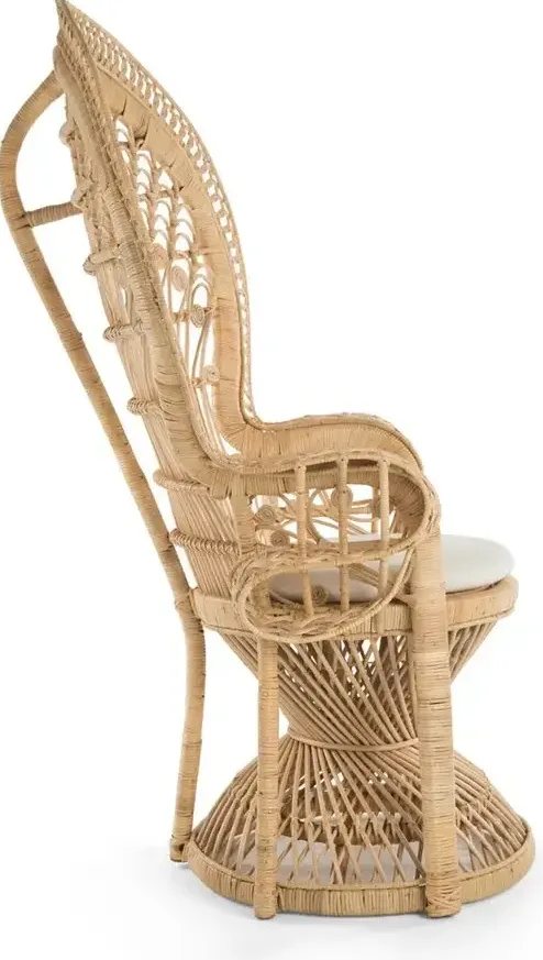 Chaise Clairvaux en rotin, vue 3 sur 5