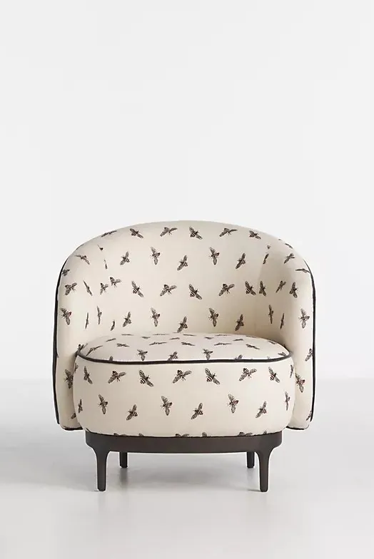 Chaise Cluny en lin, vue 2 sur 5