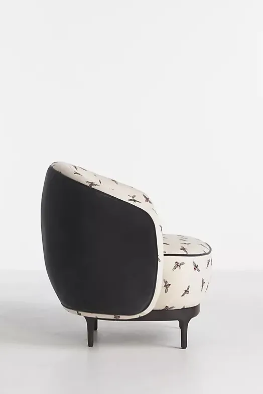 Chaise Cluny en lin, vue 4 sur 5