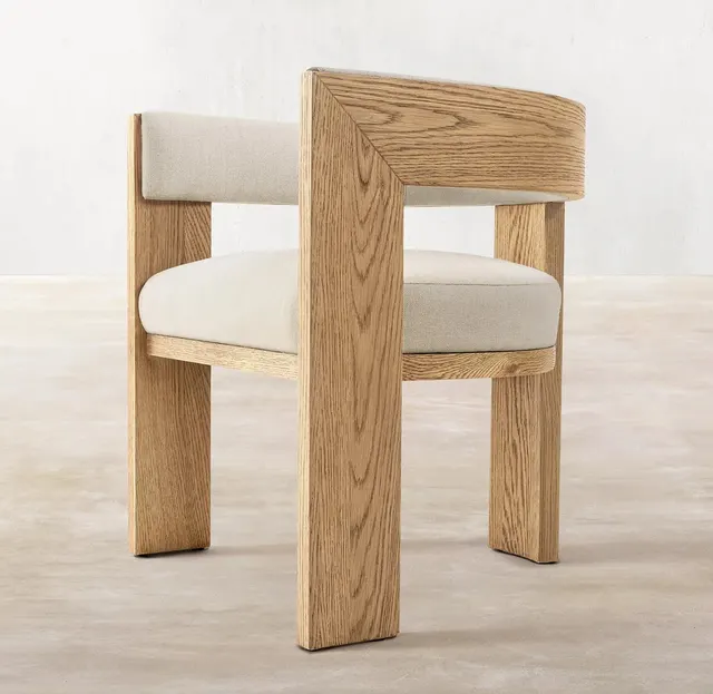 Chaise Cordon en cuir et bois massif — chaises