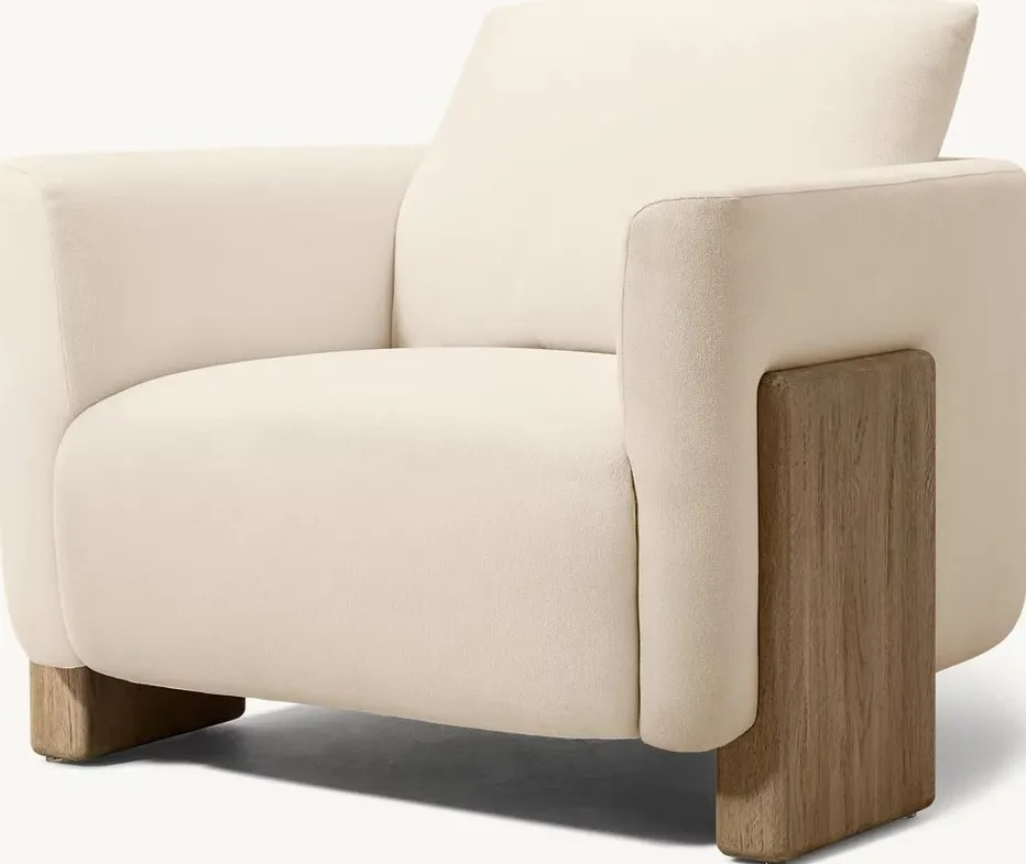 Chaise Estaing en bois massif, vue 4 sur 5
