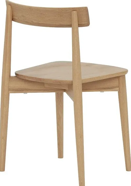 Chaise Évian en cuir et chêne, vue 5 sur 6