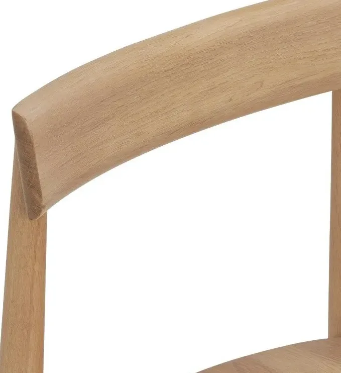 Chaise Évian en cuir et chêne, vue 6 sur 6