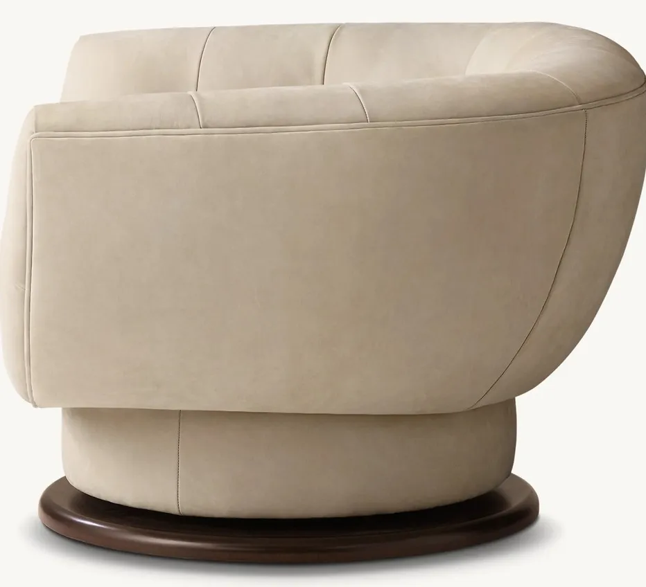 Chaise Èze en cuir, vue 3 sur 4