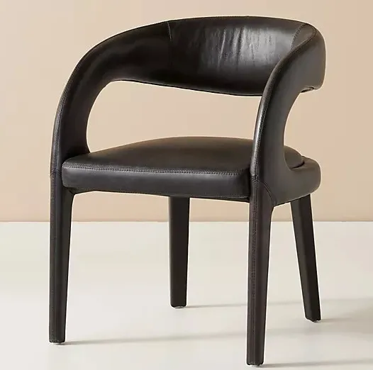 Chaise Fécamp en cuir, collection chaises ELWOOD HOME