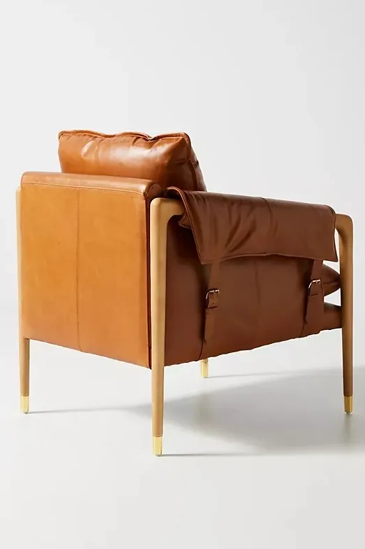 Chaise Gex en cuir, vue 3 sur 5