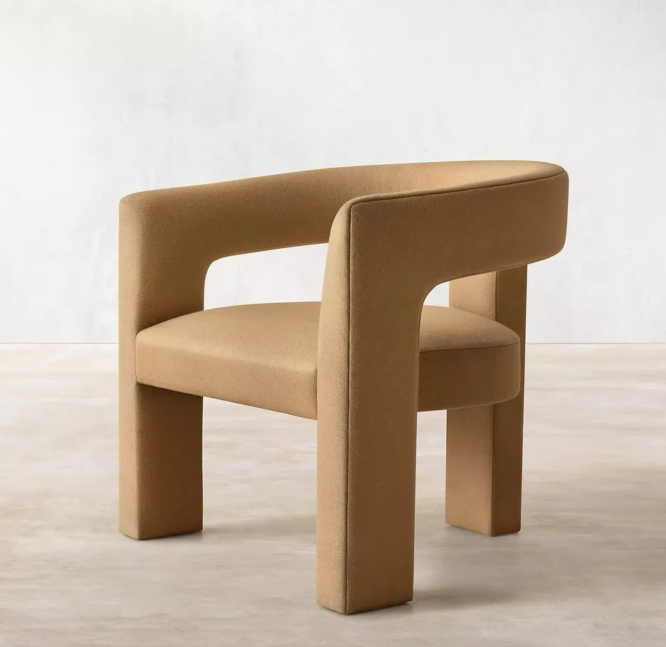 Chaise Guéthary en tissu et bois massif, collection chaises ELWOOD HOME