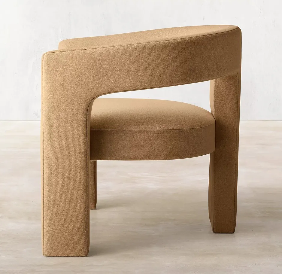 Chaise Guéthary en tissu et bois massif, vue 4 sur 4