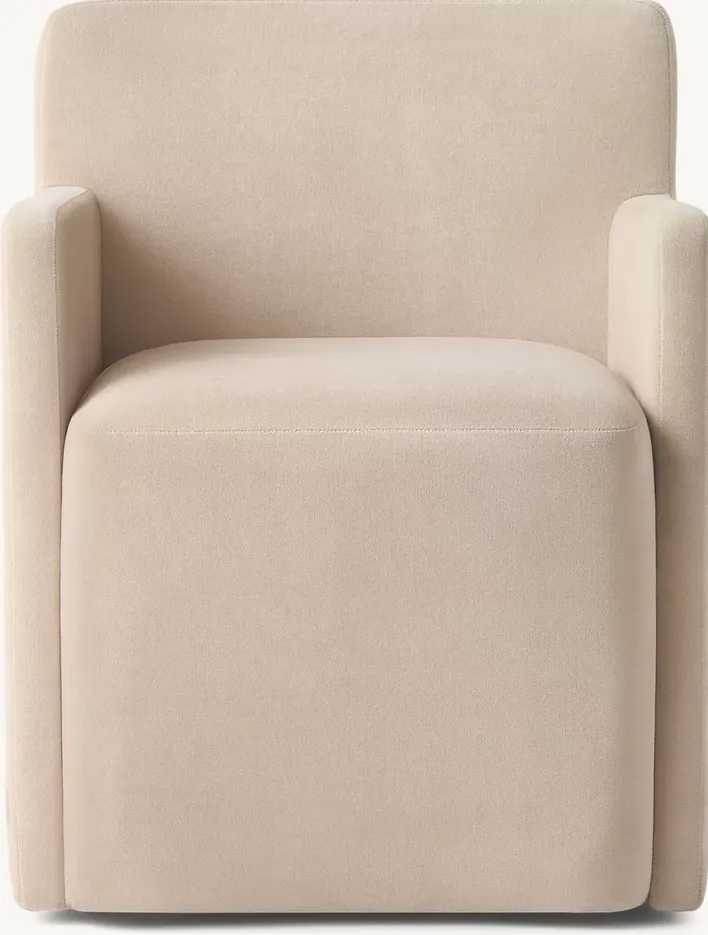 Chaise Hossegor en tissu et bois massif, vue 4 sur 6