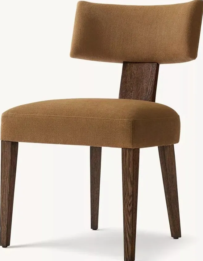 Chaise Issigeac en velours, vue 3 sur 4
