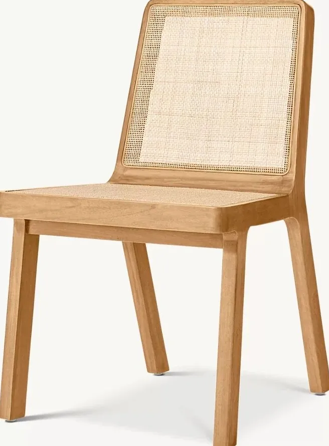Chaise Lacanau en tissu et bois massif, vue 2 sur 4