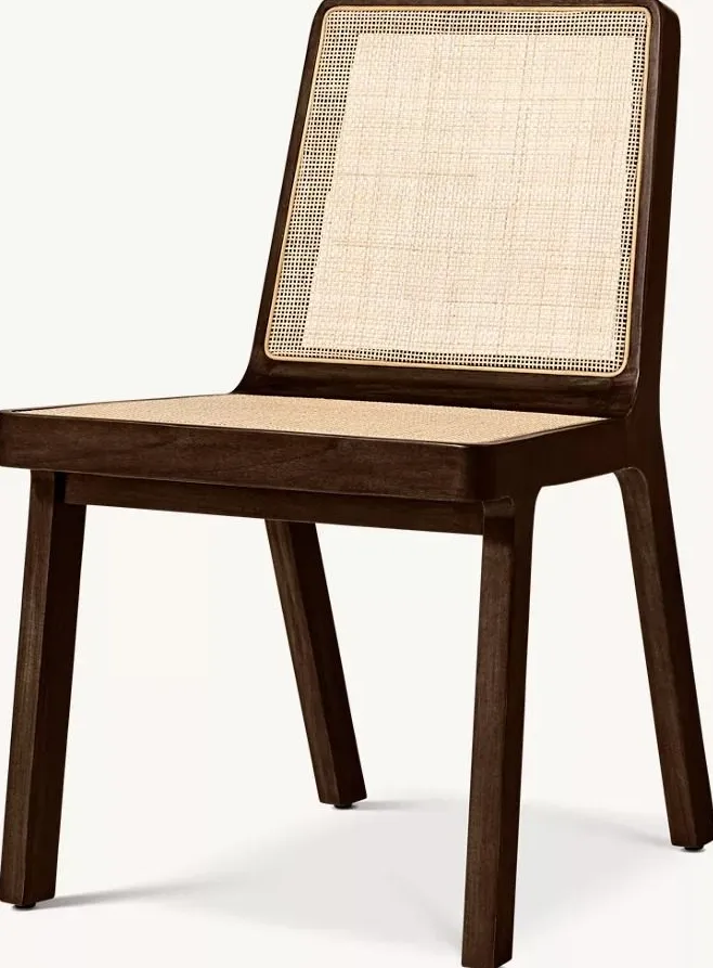 Chaise Lacanau en tissu et bois massif, vue 3 sur 4