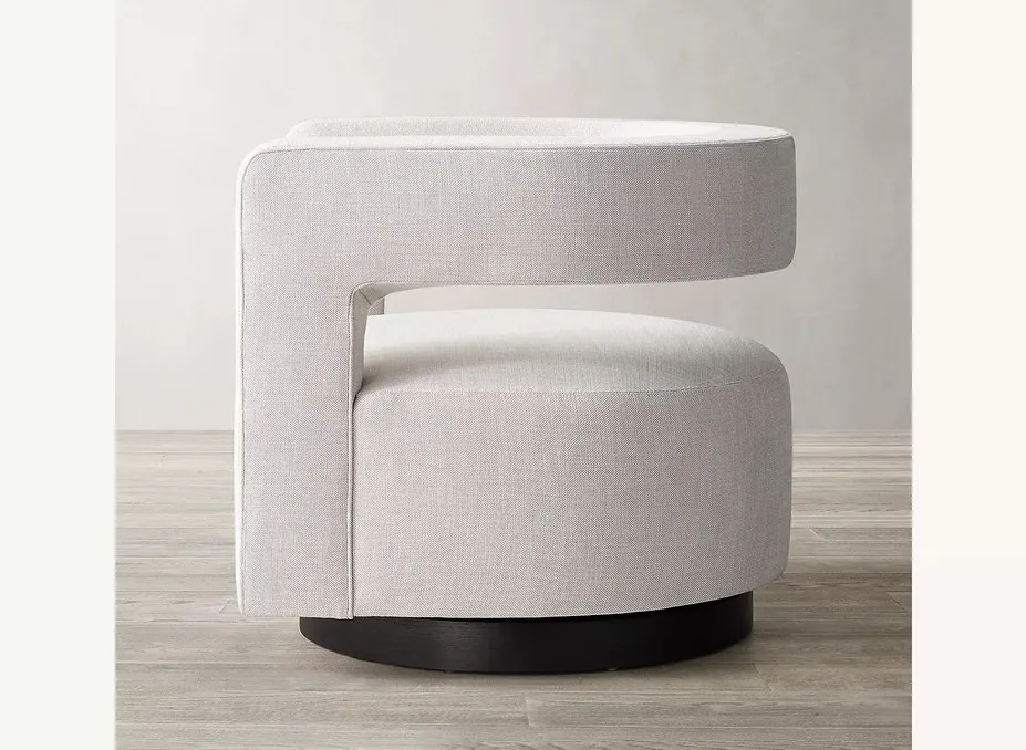 Chaise Libourne en cuir noir, vue 2 sur 4