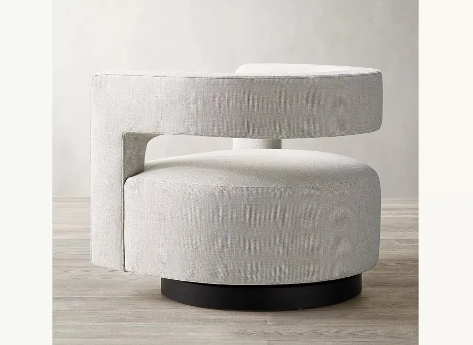Chaise Libourne en cuir noir, vue 3 sur 4