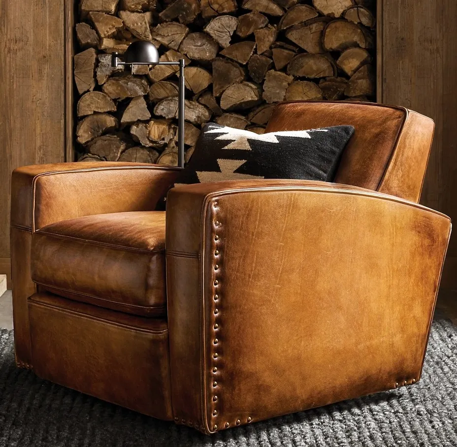 Chaise Locronan en cuir, collection chaises ELWOOD HOME
