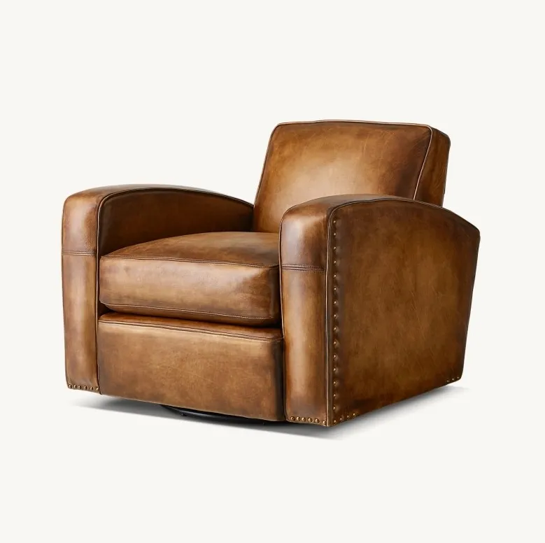 Chaise Locronan en cuir, vue 2 sur 5