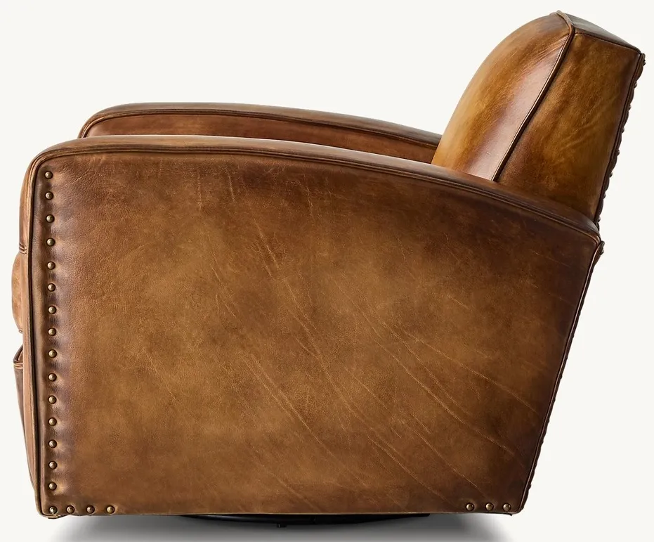 Chaise Locronan en cuir, vue 4 sur 5