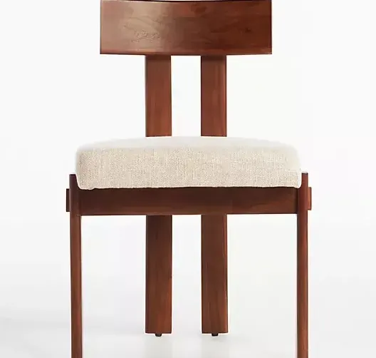 Chaise Lucéram en tissu et chêne — chaises