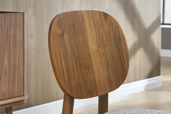 Chaise Megève en tissu et chêne, vue 6 sur 6