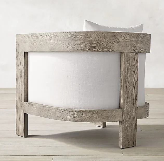 Chaise Meursault en chêne, vue 4 sur 5