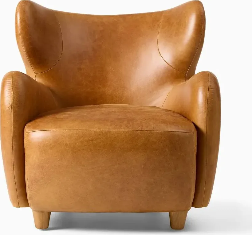 Chaise Morteau en cuir, vue 3 sur 6