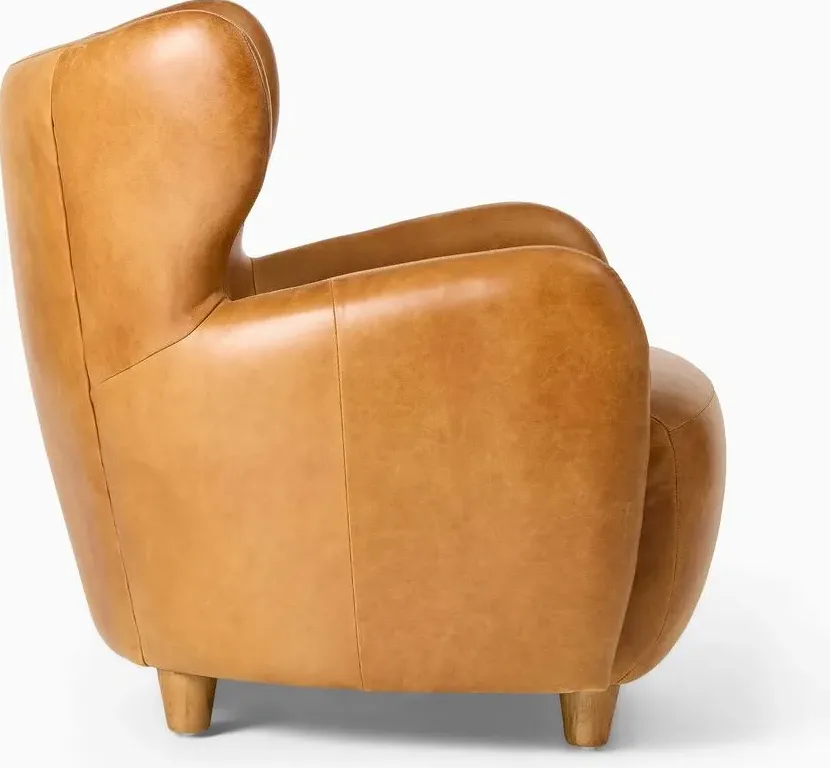 Chaise Morteau en cuir, vue 4 sur 6