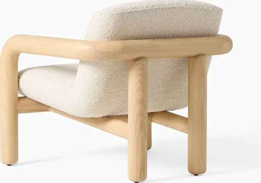 Chaise Oloron en tissu et bois massif, vue 6 sur 6