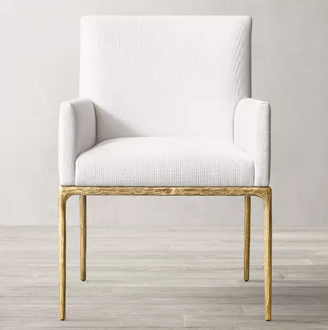 Chaise Pézenas en tissu blanc — chaises