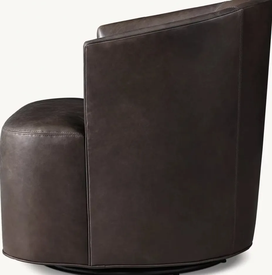 Chaise Poligny en cuir, vue 2 sur 5