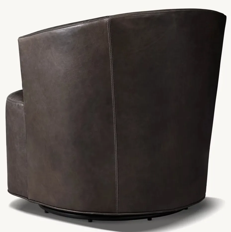 Chaise Poligny en cuir, vue 4 sur 5