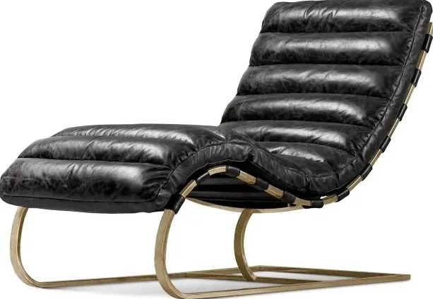 Chaise Roscoff en cuir, vue 2 sur 5