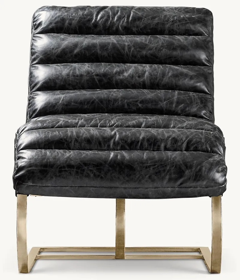 Chaise Roscoff en cuir, vue 3 sur 5