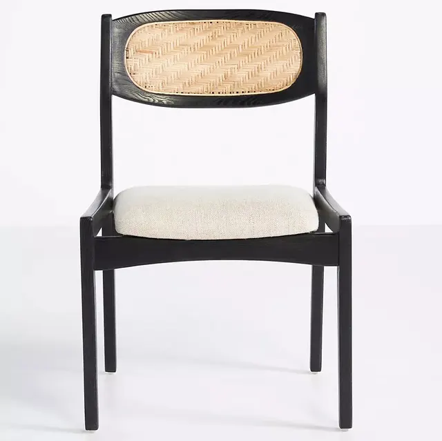 Chaise Samoëns en lin et chêne — chaises