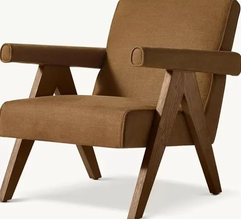 Chaise Sare en velours et chêne — chaises