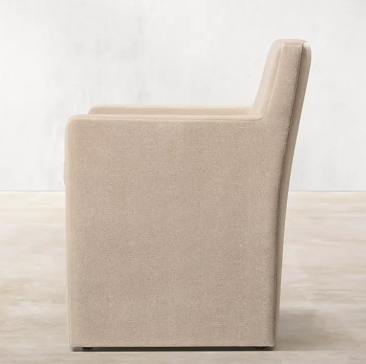 Chaise Veules en tissu et chêne, vue 4 sur 5