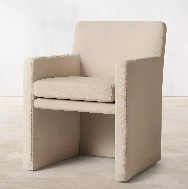 Chaise Veules en tissu et chêne, vue 5 sur 5