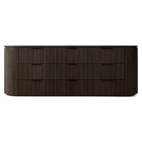 Coiffeuse Salernes en chêne noir 9 tiroirs — commodes