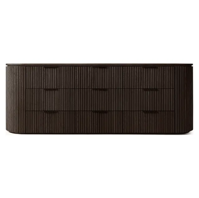 Coiffeuse Salernes en chêne noir 9 tiroirs — commodes