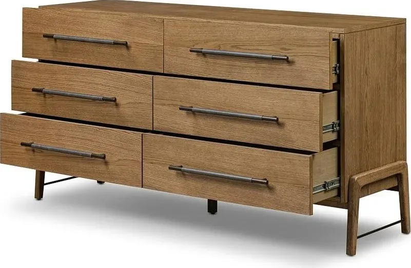 Commode Aups en chêne 6 tiroirs, vue 5 sur 5