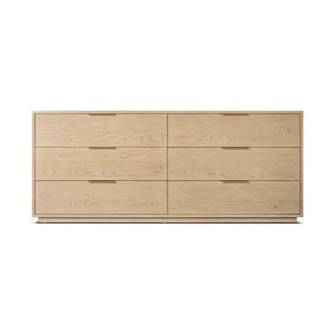 Commode Briançon en chêne 6 tiroirs — commodes