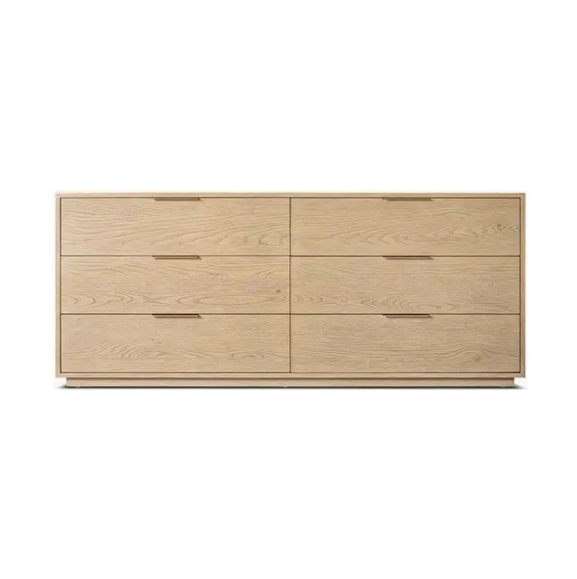 Commode Briançon en chêne 6 tiroirs — commodes